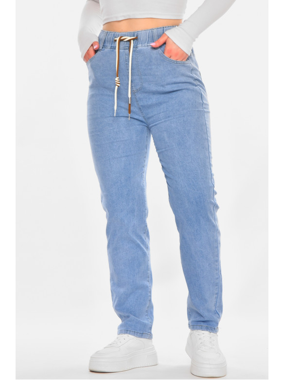 Джинсы женские однотонные голубого цвета 785-1B 210897C