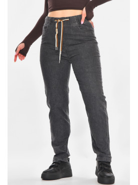 Джинсы женские однотонные тёмно-серого цвета 785-1С 210903C