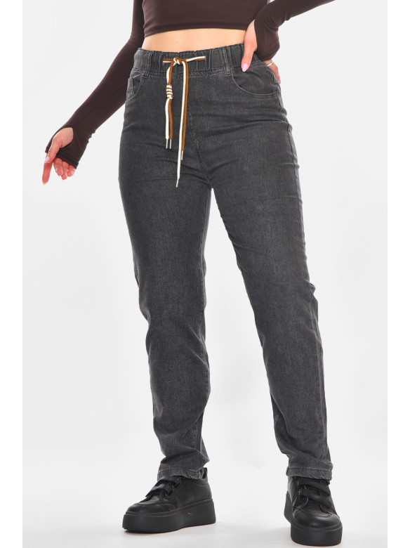 Джинсы женские однотонные тёмно-серого цвета 785-1С 210903C