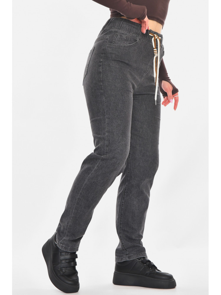 Джинсы женские однотонные тёмно-серого цвета 785-1С 210903C