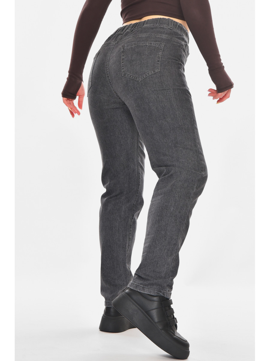 Джинсы женские однотонные тёмно-серого цвета 785-1С 210903C