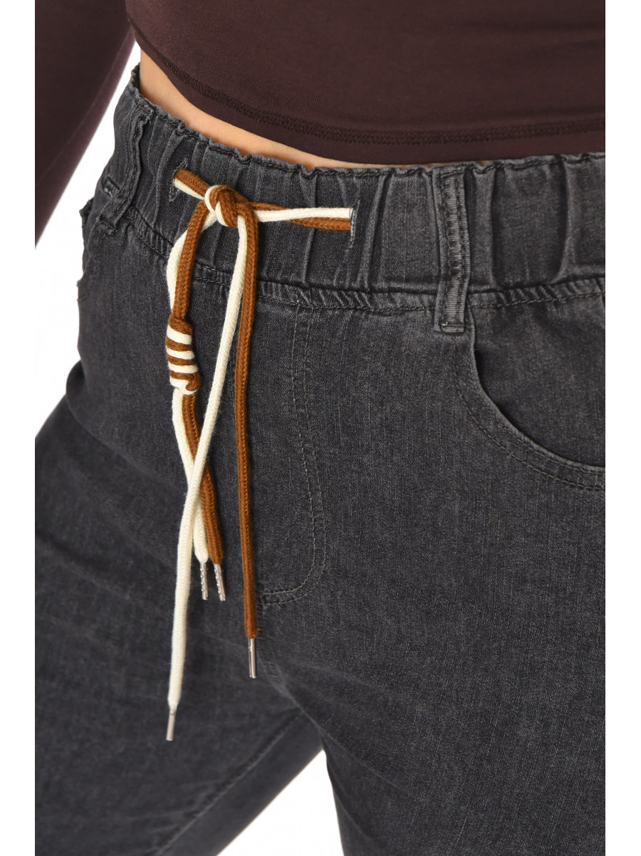 Джинсы женские однотонные тёмно-серого цвета 785-1С 210903C