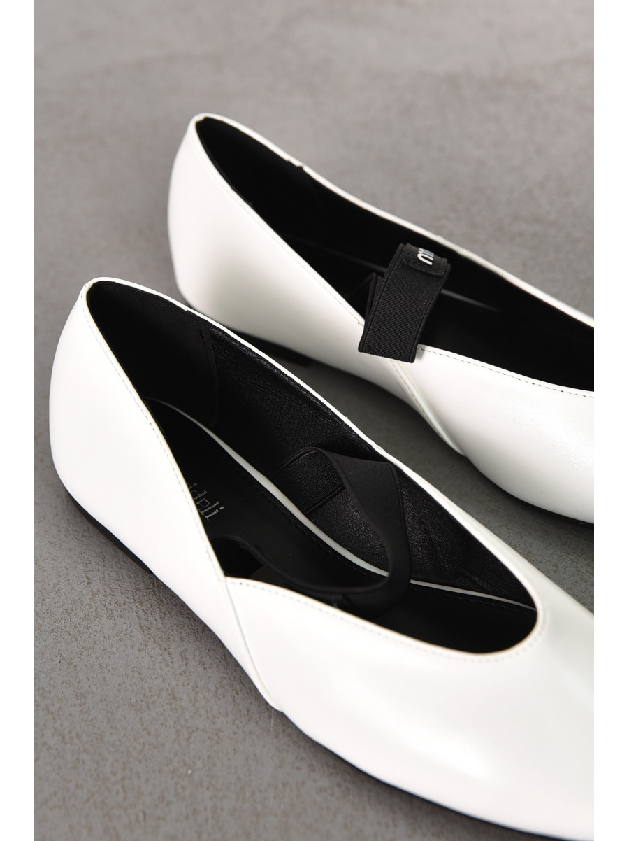 Балетки женские белого цвета W 953-3 210907C