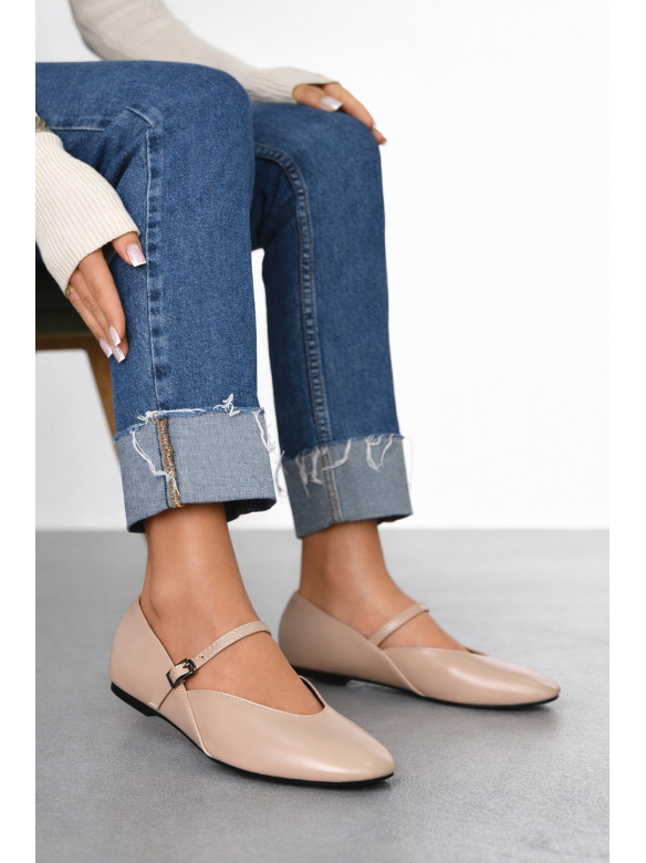 Балетки женские светло-бежевого цвета W 953-16 210909C