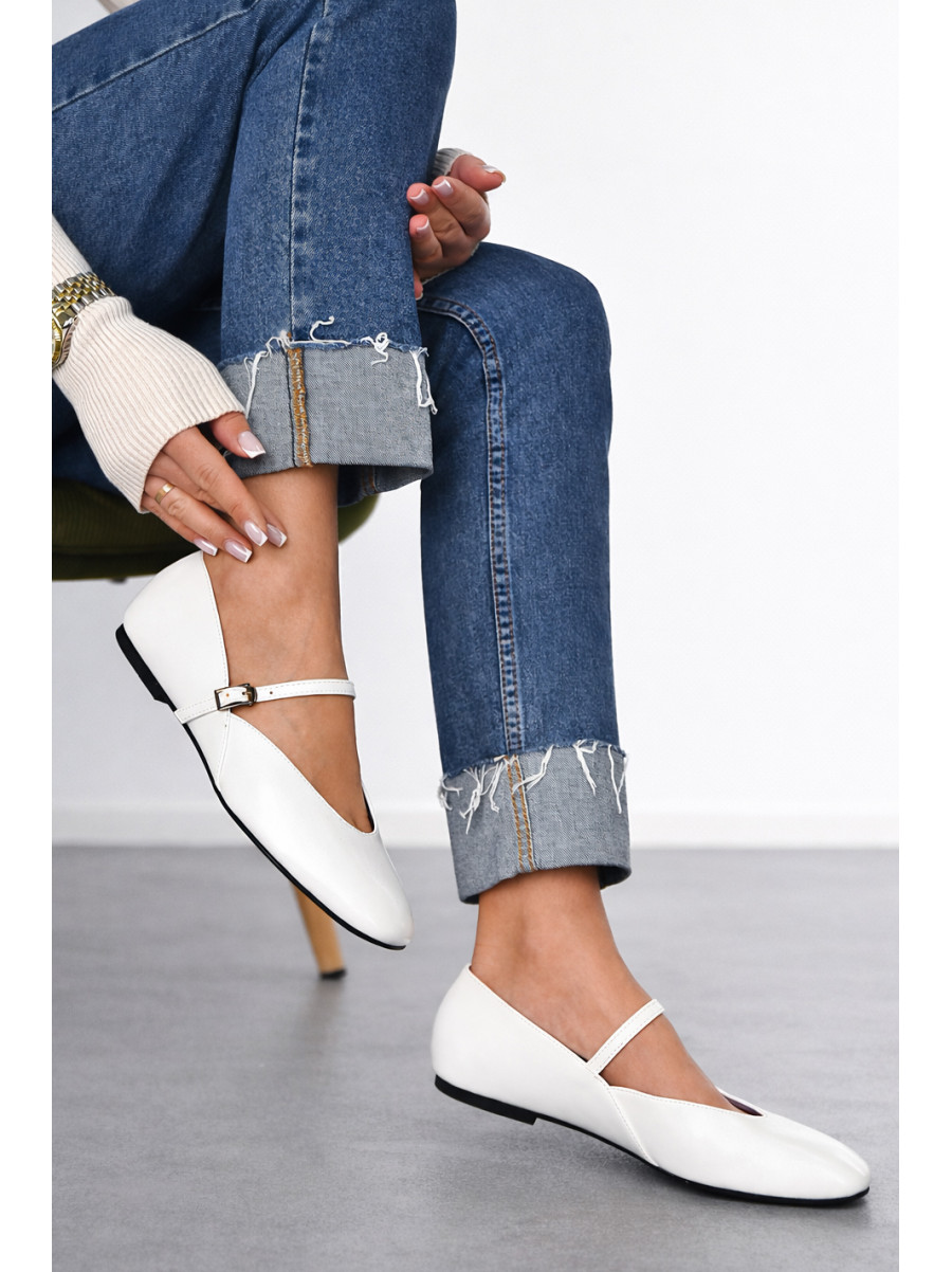 Балетки женские белого цвета W 953-13 210911C