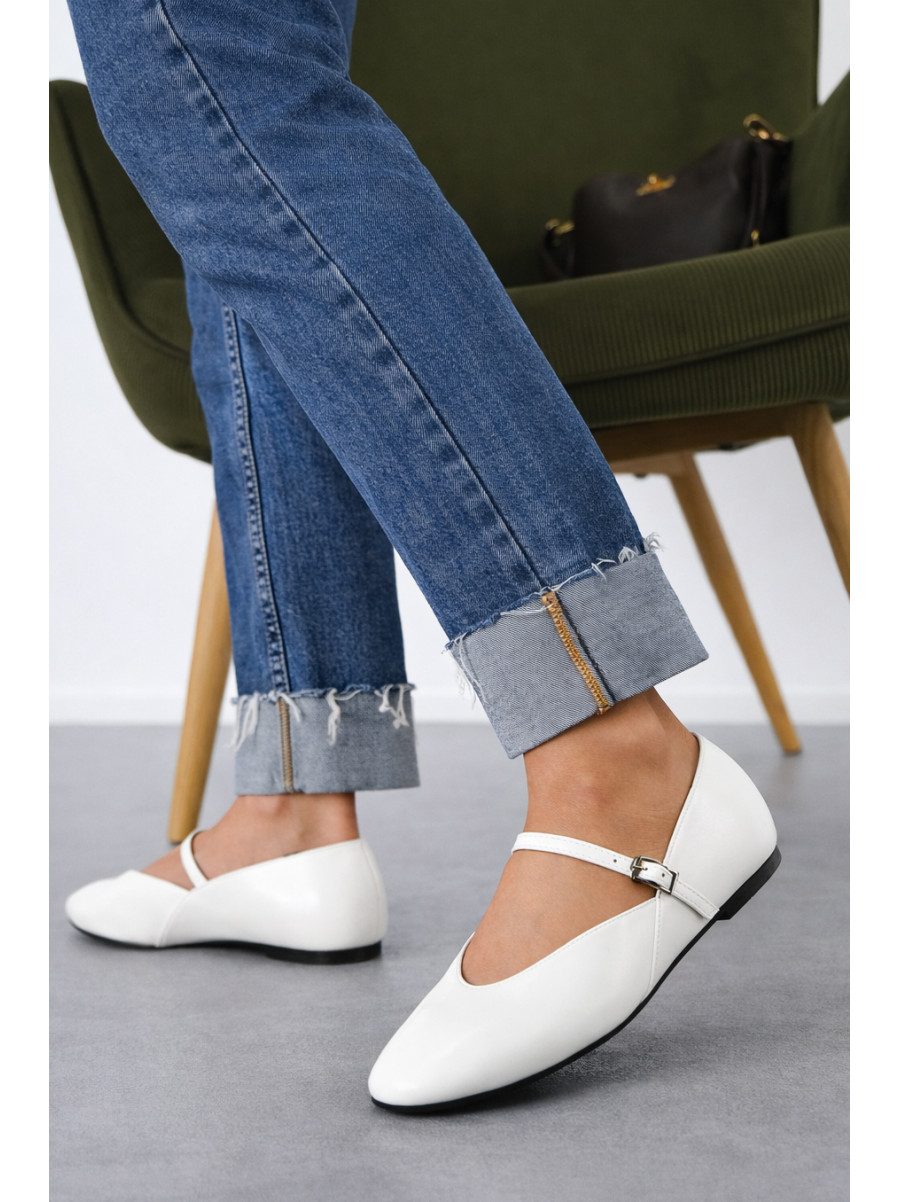 Балетки женские белого цвета W 953-13 210911C