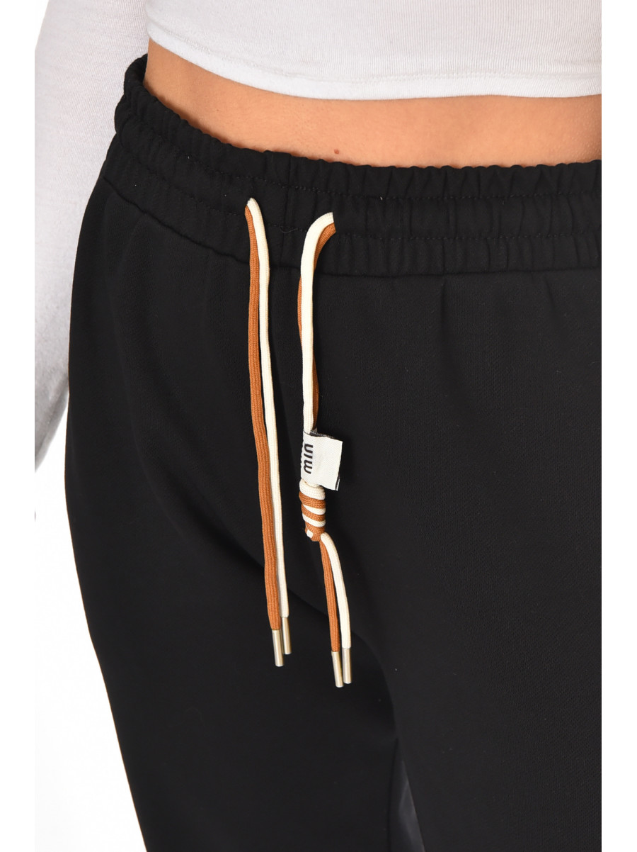 Спортивные штаны женские черного цвета 9654-4 210914C