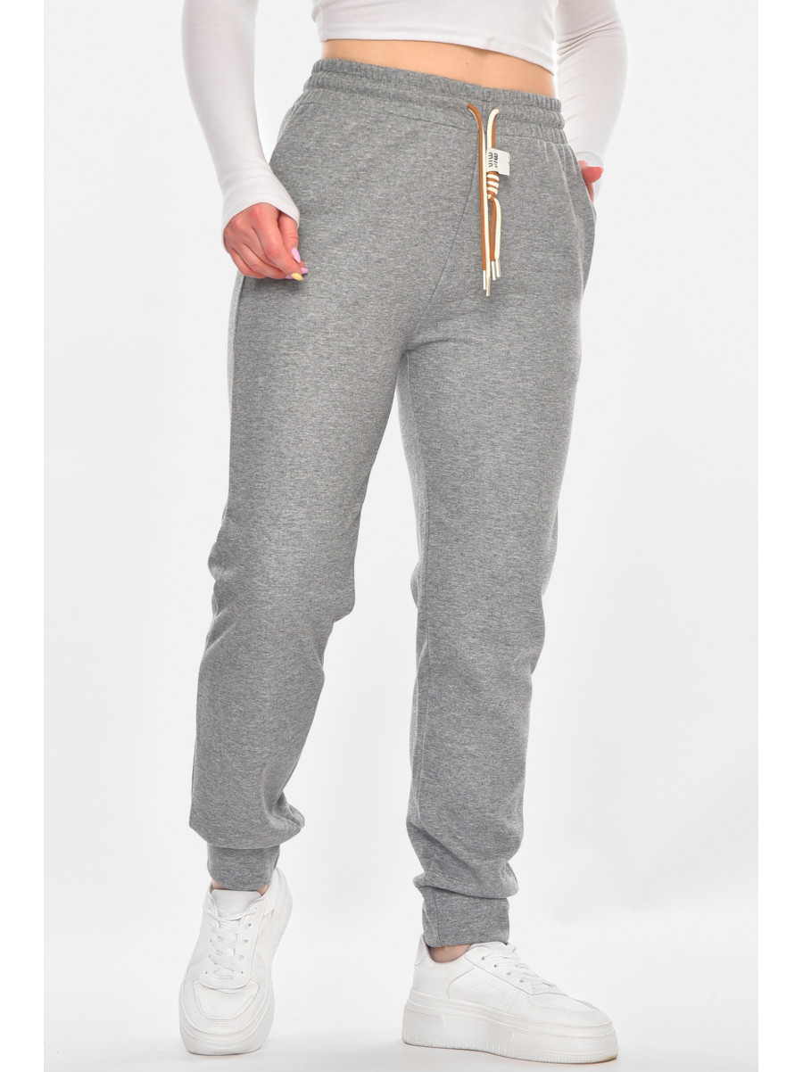 Спортивные штаны женские серого цвета 9654-4 210915C