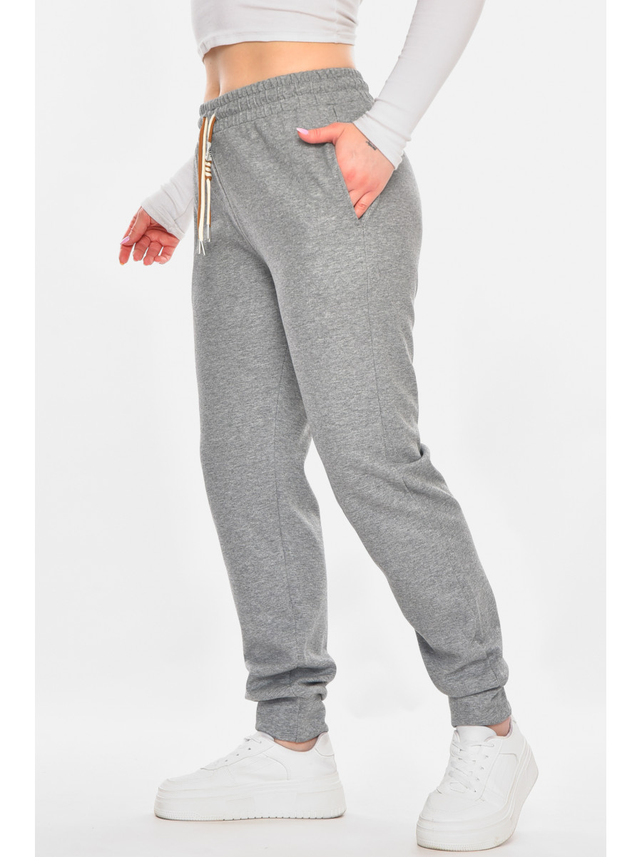Спортивные штаны женские серого цвета 9654-4 210915C