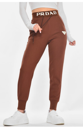 Спортивные штаны женские коричневого цвета 1701 210916C