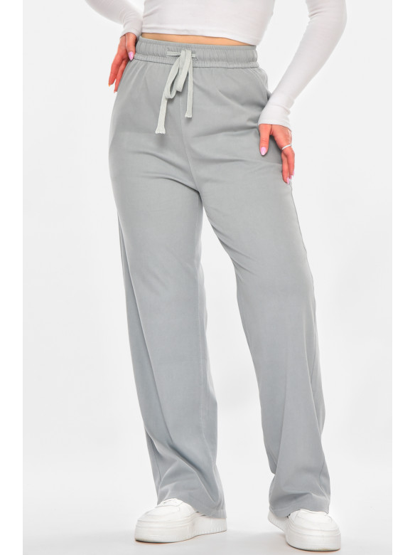 Штаны женские однотонные светло-серого цвета A4062 210917C