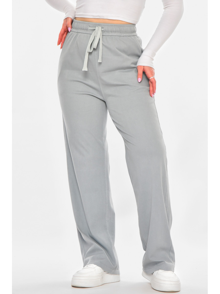 Штаны женские однотонные светло-серого цвета A4062 210917C