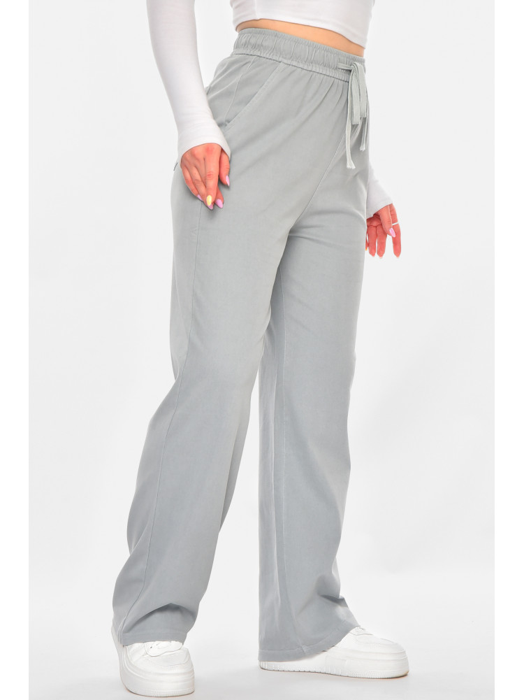 Штаны женские однотонные светло-серого цвета A4062 210917C