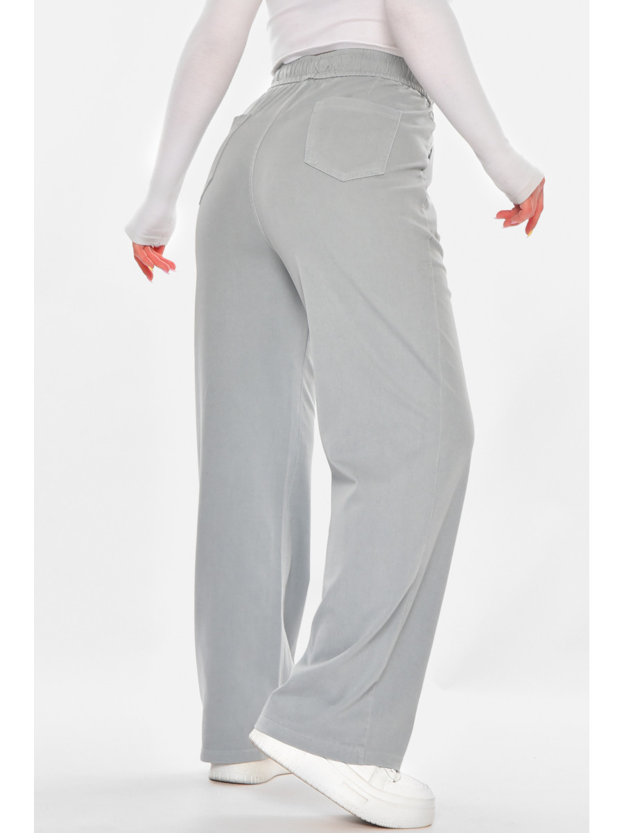 Штаны женские однотонные светло-серого цвета A4062 210917C