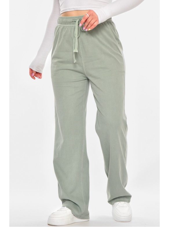 Штаны женские однотонные мятного цвета A4062 210918C