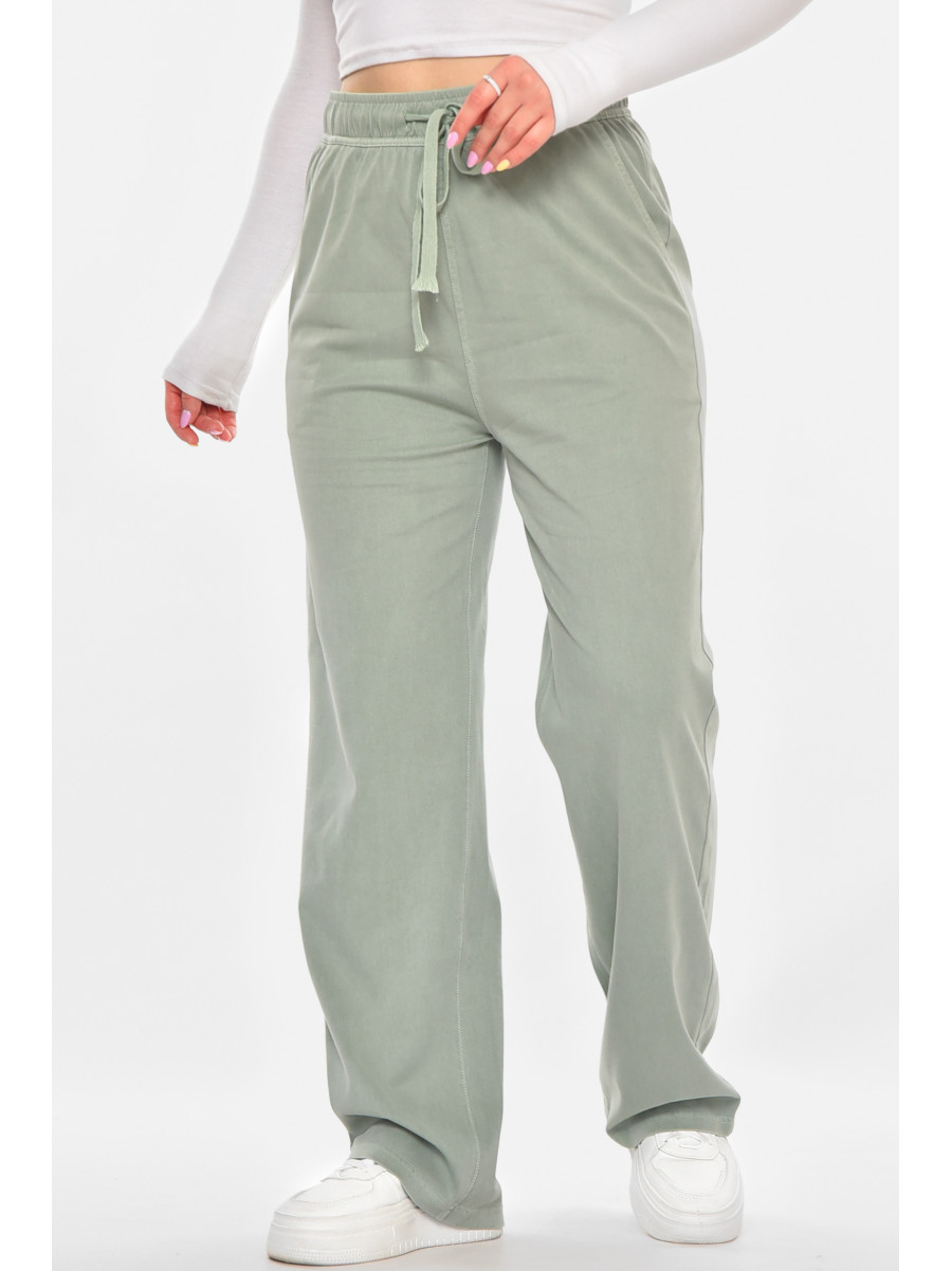Штаны женские однотонные мятного цвета A4062 210918C