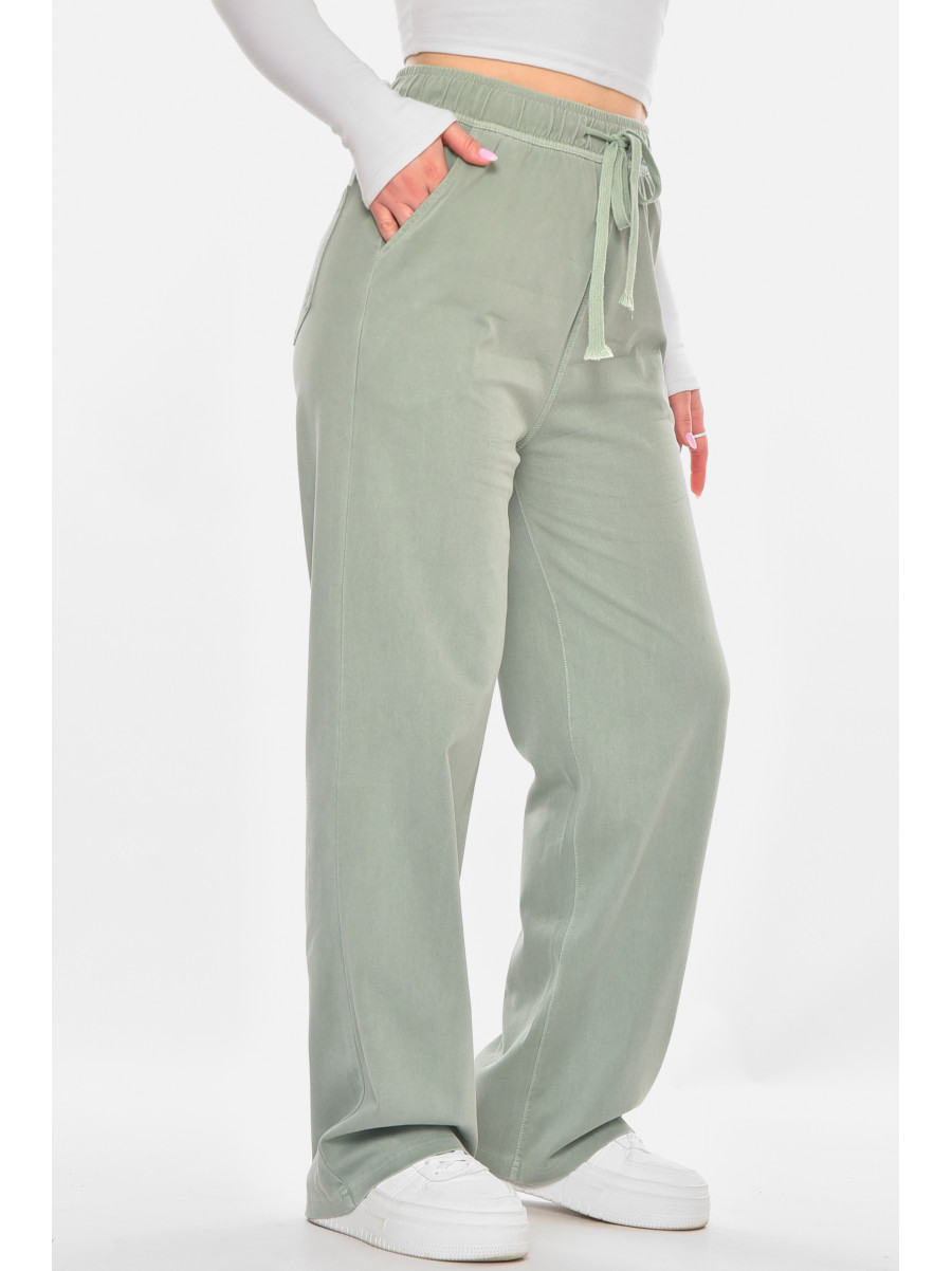 Штаны женские однотонные мятного цвета A4062 210918C