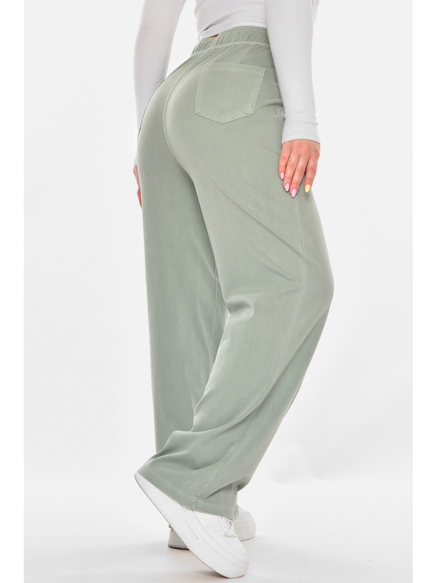 Штаны женские однотонные мятного цвета A4062 210918C