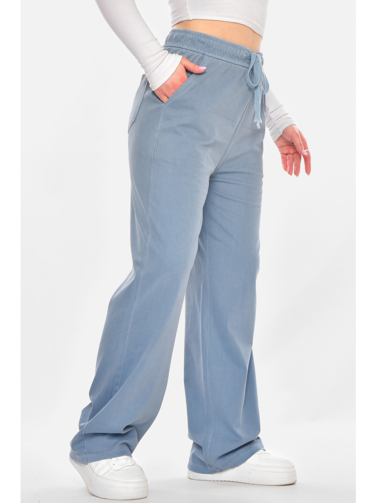Штаны женские однотонные голубого цвета A4062 210919C