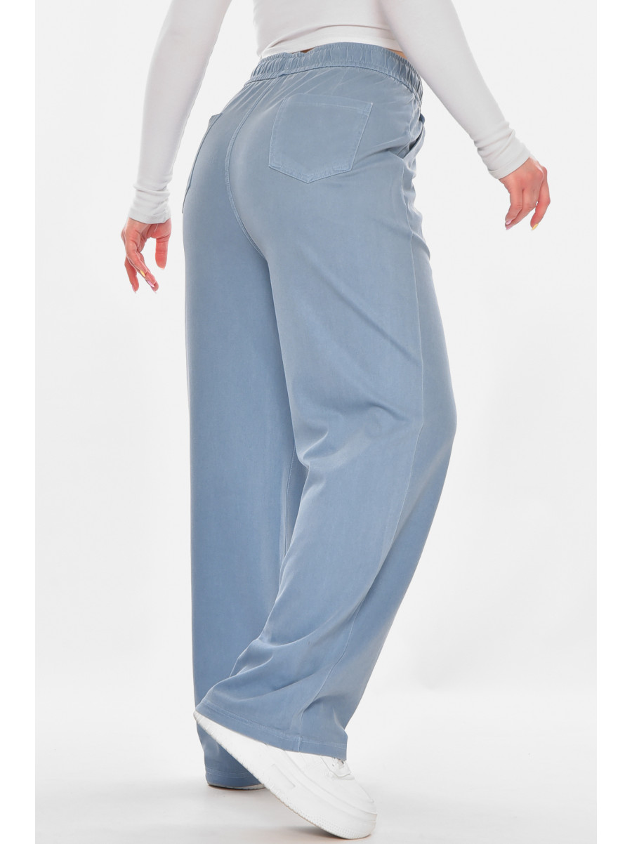 Штаны женские однотонные голубого цвета A4062 210919C