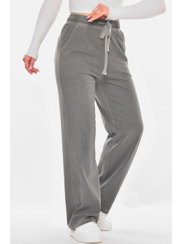 Штаны женские однотонные серого цвета A4062 210920C