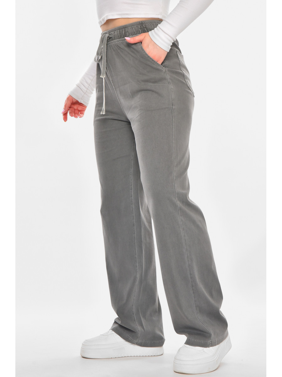 Штаны женские однотонные серого цвета A4062 210920C