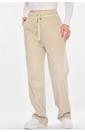 Штаны женские однотонные бежевого цвета A4062 210921C