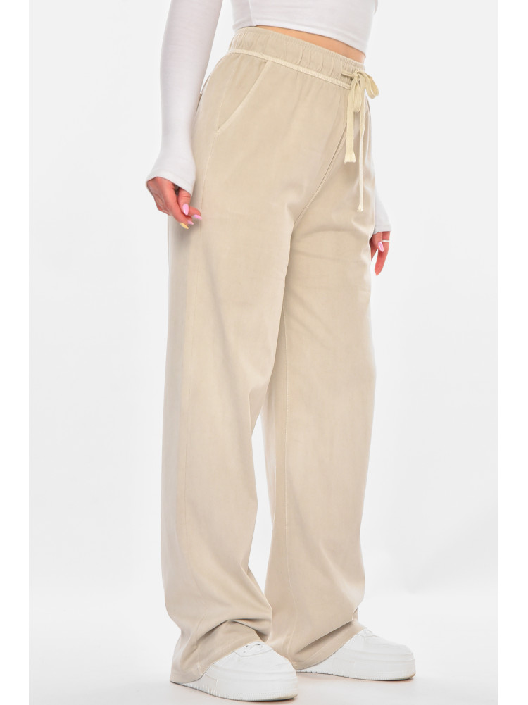 Штаны женские однотонные бежевого цвета A4062 210921C