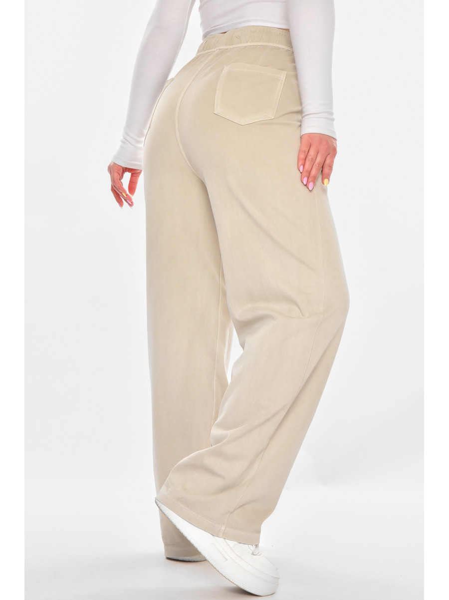 Штаны женские однотонные бежевого цвета A4062 210921C