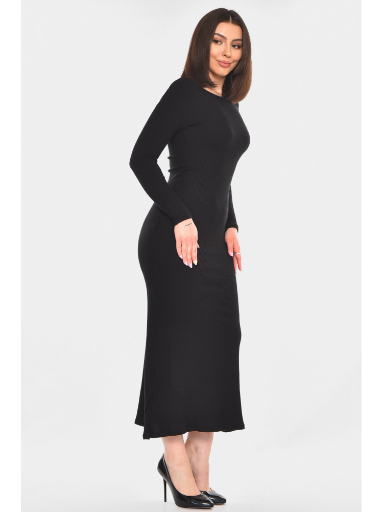 Платье женское однотонное черного цвета 331 210924C