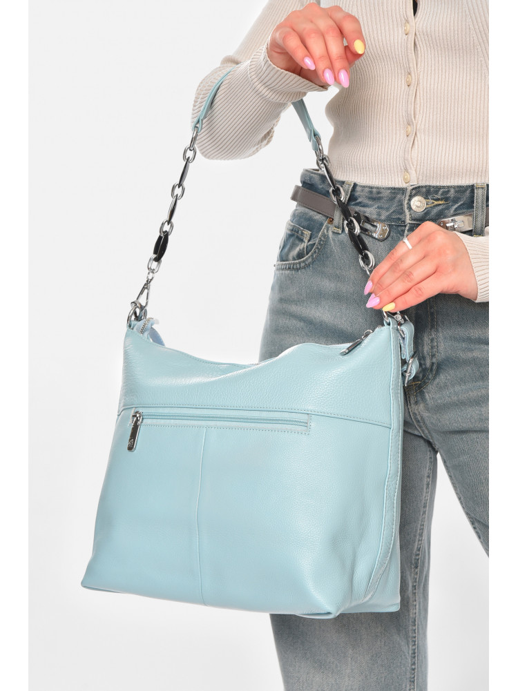 Сумка женская из экокожи голубого цвета 210928C