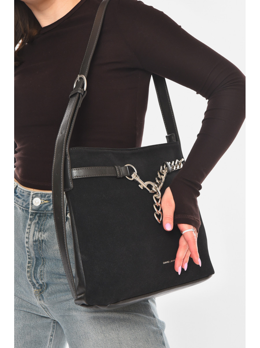 Сумка женская из экокожи черного цвета 210929C