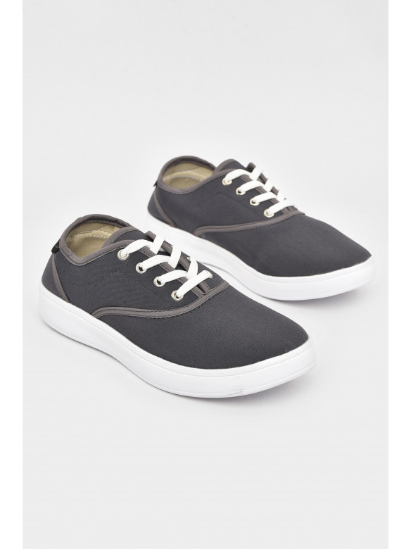 Кеды мужские серого цвета на шнуровке 2402 210930C