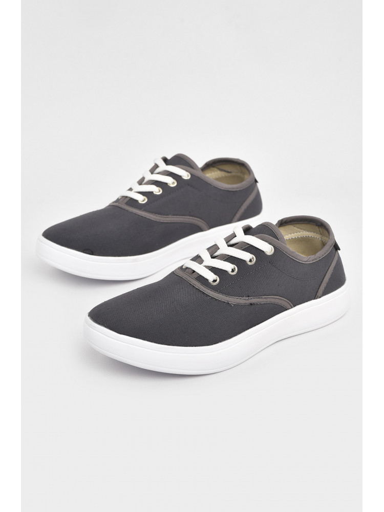 Кеды мужские серого цвета на шнуровке 2402 210930C