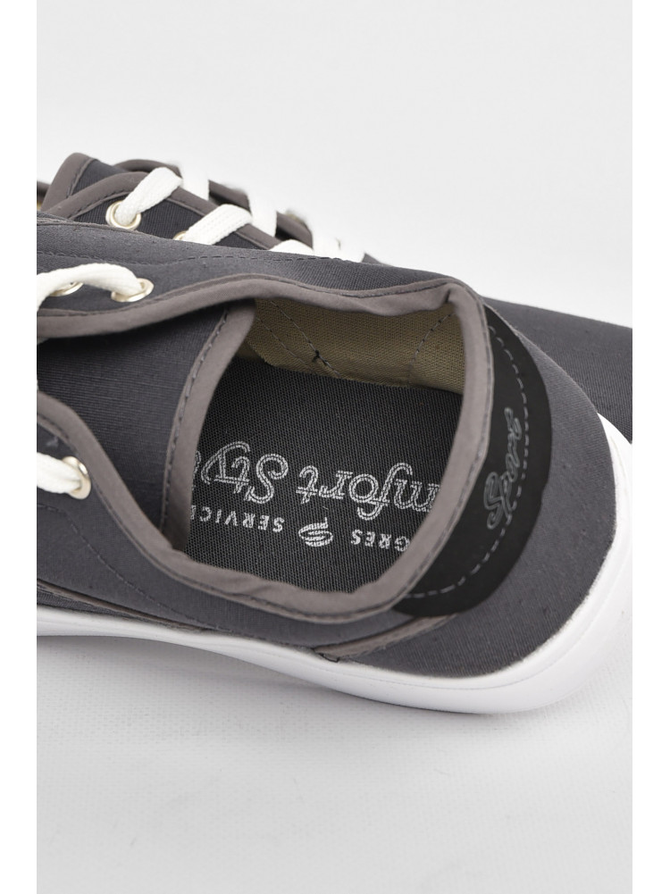Кеды мужские серого цвета на шнуровке 2402 210930C