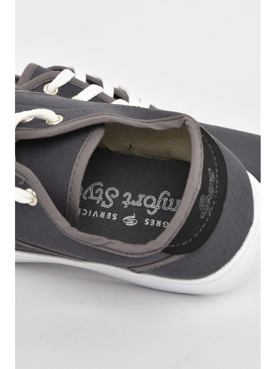 Кеды мужские серого цвета на шнуровке 2402 210930C