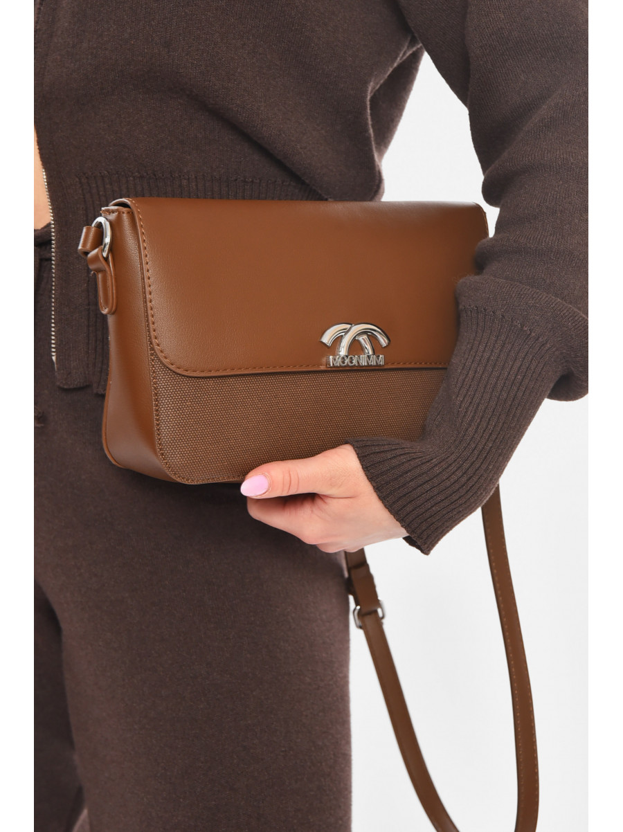 Сумка женская из экокожи коричневого цвета 210934C