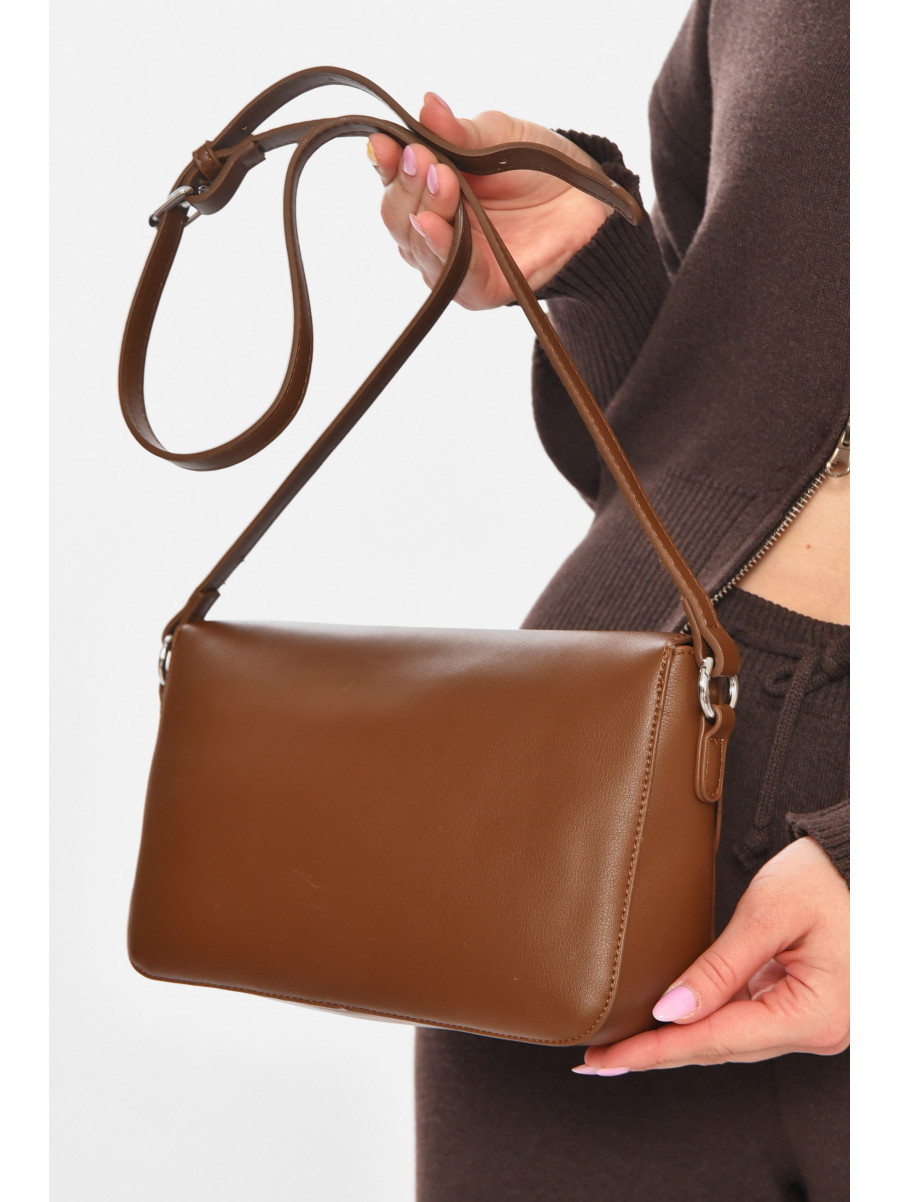 Сумка женская из экокожи коричневого цвета 210934C