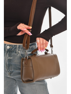 Сумка женская из экокожи коричневого цвета 210945C
