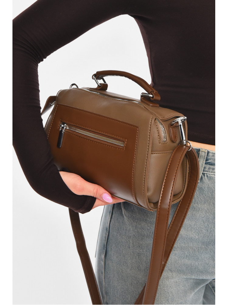 Сумка женская из экокожи коричневого цвета 210945C