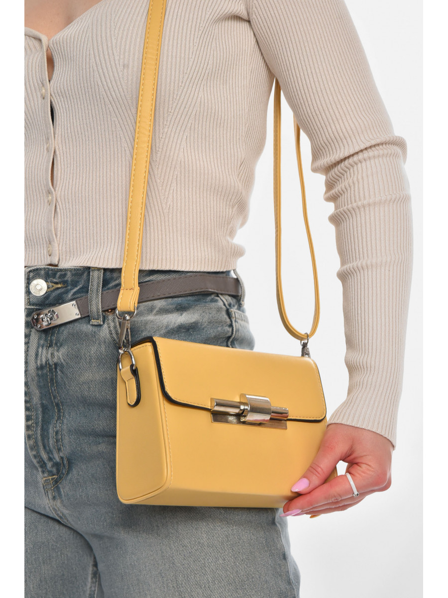 Сумка женская из экокожи светло-бежевого цвета 210949C