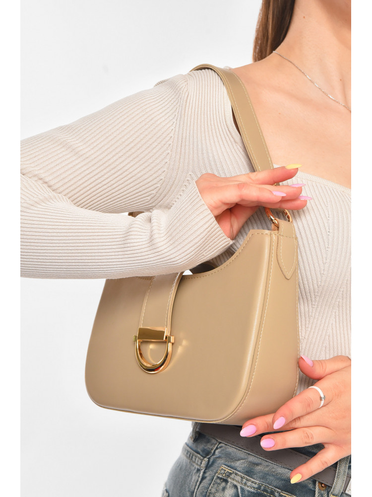 Сумка женская из экокожи бежевого цвета 210951C