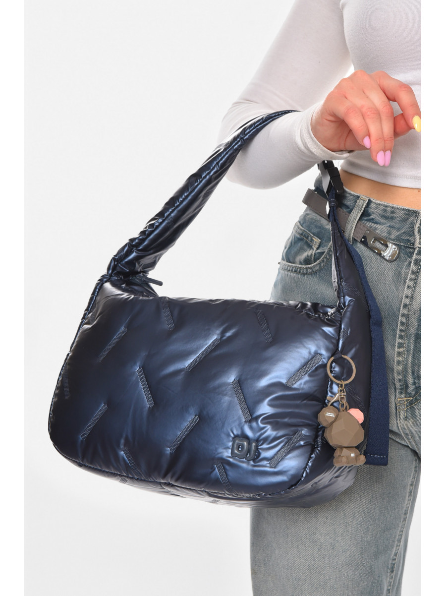 Сумка женская плащевая тёмно-синего цвета 210954C