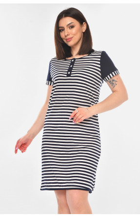 Туника женская полубатальная темно-синего цвета с принтом 210956C Туника женская полубатальная темно-синего цвета с принтом 210956C