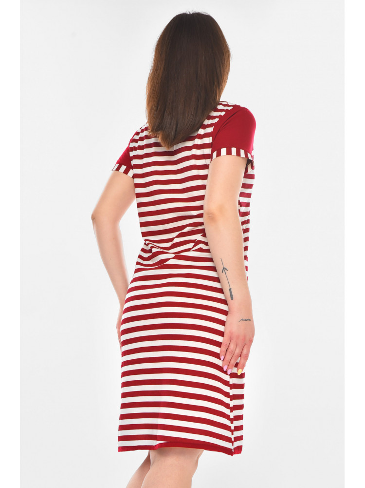 Туника женская полубатальная бордового цвета с принтом 210959C