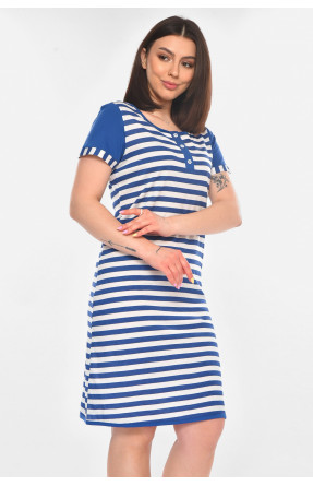 Туника женская полубатальная темно-синего цвета с принтом 210961C