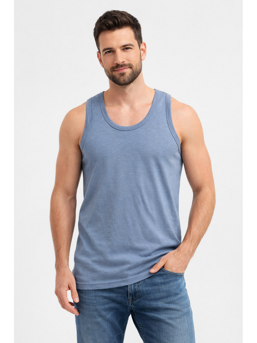 Майка мужская однотонная серого цвета 210963C