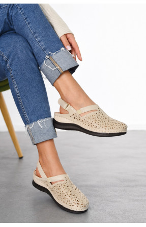 Босоножки женские бежевого цвета 709-1 210964C