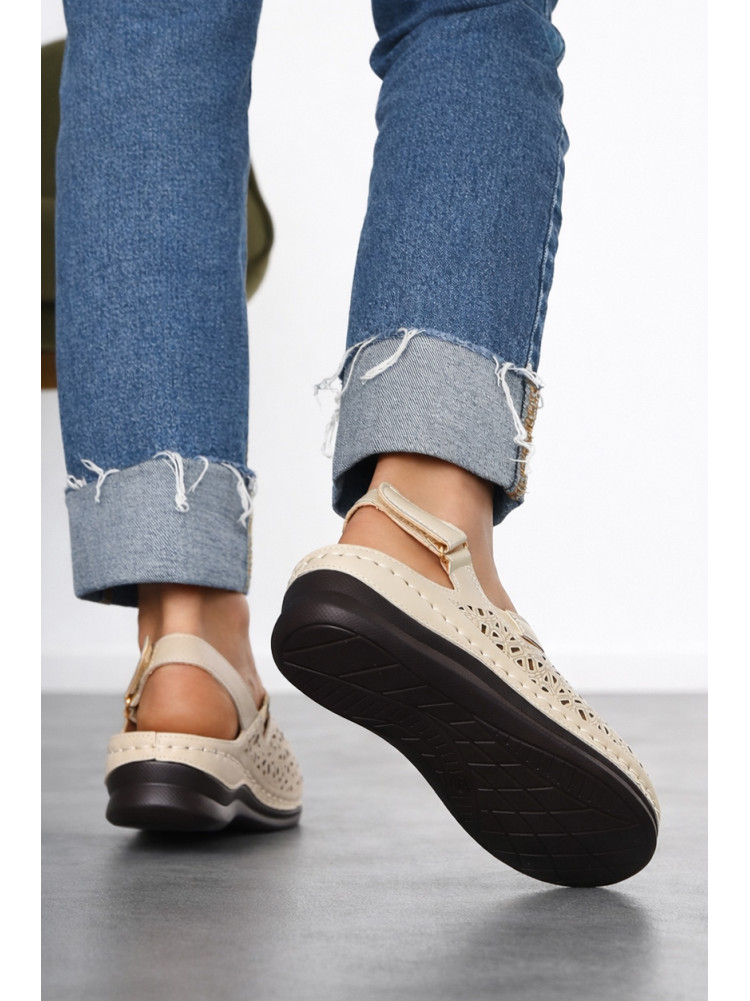 Босоножки женские бежевого цвета 709-1 210964C