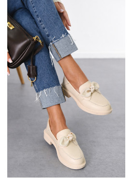 Туфли-лоферы женские бежевого цвета 92-3 210965C Туфли-лоферы женские бежевого цвета 92-3 210965C